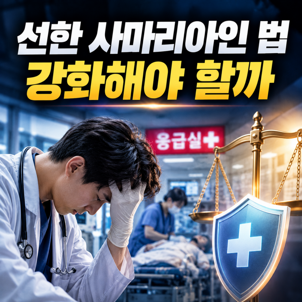 응급실 의료진 형사책임 면책 논란, 선한 사마리아인 법 다시 국회로